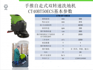 节能环保型 手推式洗地机 CT40BT50ECS